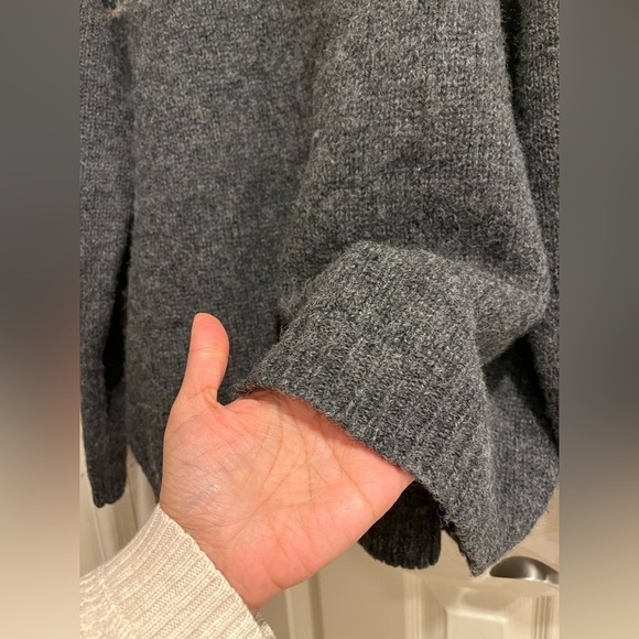 GH Bass Charcoal Shetland Wool Sweater Size XL - Picture 5 of 5
